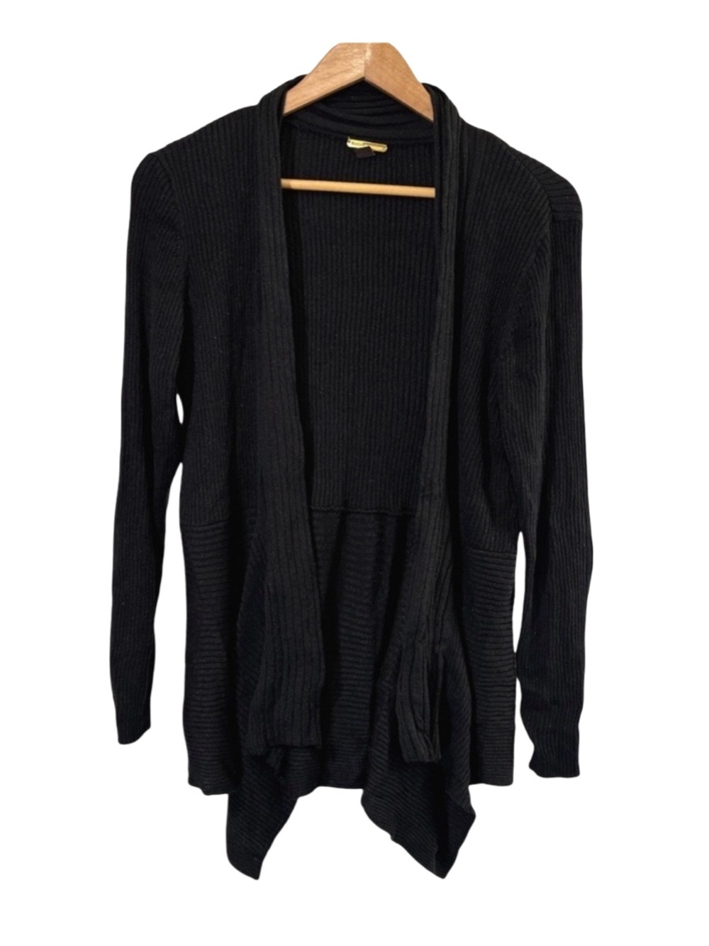 Dana Buchman Black Open Front Cardigan Sweater